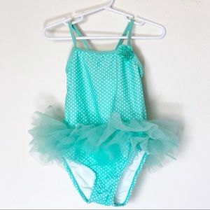 OP Swimsuit Aqua Mint Polka Dot Suit Tutu UPF 50